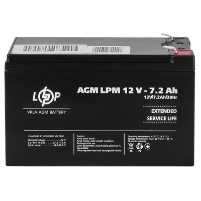 Акумулятор AGM LPM 12V - 7.2 Ah 3863 фото
