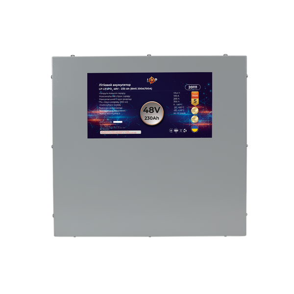 Аккумулятор LP LiFePO4 48V (51,2V) - 230 Ah (11776Wh) (BMS 200A/100A) металл 20111 фото
