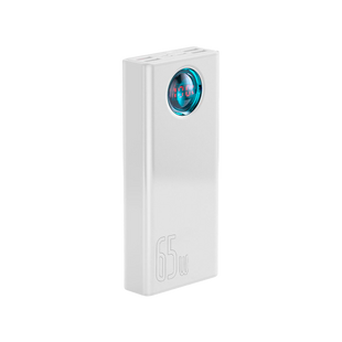 Внешний аккумулятор Baseus Amblight Digital Display 65W 30000mAh Белый (PPLG000102) 20393 фото