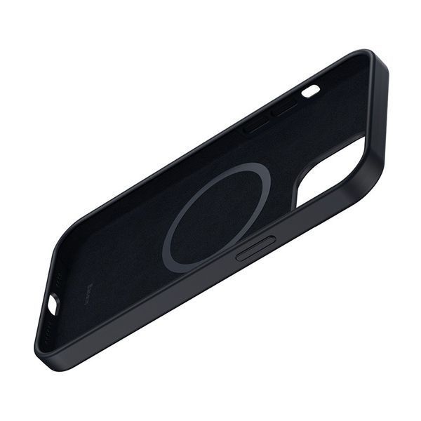 Чехол Baseus Liquid Silica Gel Magnetic+защитное стекло для iPhone 12/12 Pro Черный(WIAPIPH61P-YC01) 16531 фото