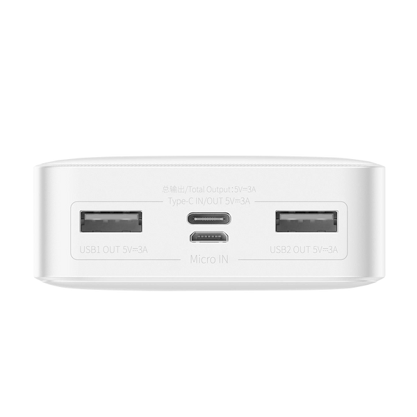 Зовнішній акумулятор Baseus Bipow Digital Display 20000mAh 20W Белый (PPBD050302) 20396 фото
