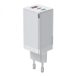 Мережевий зарядний пристрій Baseus GaN2 Pro Quick 3 порти, USB 65 W + Type-C + кабель (CCGAN2P-B02) 17035 фото