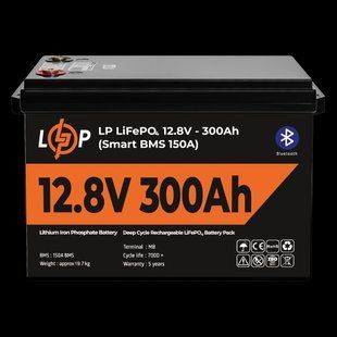 Акумулятор LP LiFePO4 12,8V &mdash; 300 Ah (3840Wh) (Smart BMS 200А) з BT пластик 30383 фото