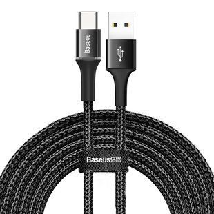 Кабель Baseus Halo USB 2.0 to Type-C 2A 3M Черный (CATGH-E01) 16654 фото
