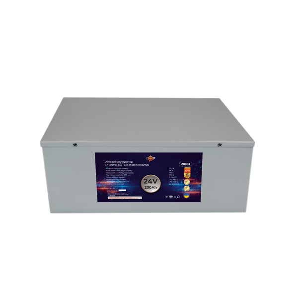 Акумулятор LP LiFePO4 24V (25,6V) - 230 Ah (5888Wh) (BMS 150A/75A) металл 20103 фото