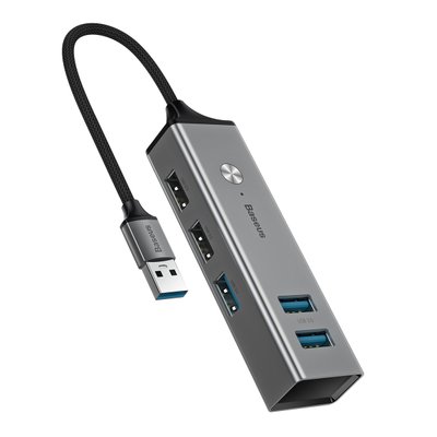 USB Hub Baseus Cube USB to USB3.0*3 + USB2.0*2 Серый (CAHUB-C0G) 16438 фото