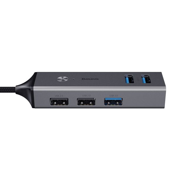 USB Hub Baseus Cube USB to USB3.0*3 + USB2.0*2 Серый (CAHUB-C0G) 16438 фото