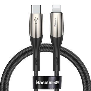 Кабель Baseus Horizontal Type-C to Lightning PD 18W 2M Черный (CATLSP-B01) 16453 фото