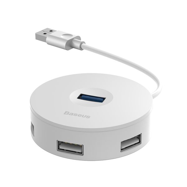 USB Hub Baseus Round Box USB3.0 to USB3.0*1 + USB2.0*3 Белый (CAHUB-F02) 16718 фото