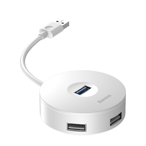 USB Hub Baseus Round Box USB3.0 to USB3.0*1 + USB2.0*3 Белый (CAHUB-F02) 16718 фото