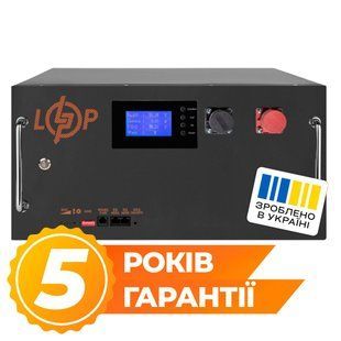 Акумулятор LP LiFePO4 51,2V - 160 Ah (8192Wh) (BMS SP 150A/100А) RM RS485/CAN LCD BL 38819 фото