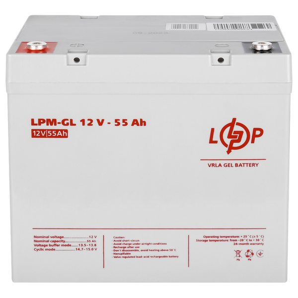 Аккумулятор гелевый LPM-GL 12V - 55 Ah 15266 фото