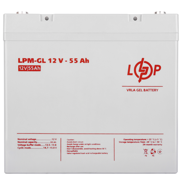 Аккумулятор гелевый LPM-GL 12V - 55 Ah 15266 фото