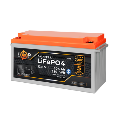 Акумулятор LP LiFePO4 12,8V - 304 Ah (3891Wh) (BMS 200A/200А) пластик Smart BT 30431 фото