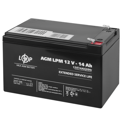 Аккумулятор кислотный AGM LogicPower LPM 12 - 14 AH 4161 фото