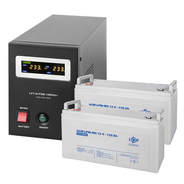 Комплект резервного питания LogicPower B1500 + мультигелевая батарея 3300 Ватт 19806 фото