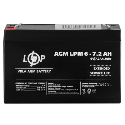 Акумулятор AGM LPM 6V - 7.2 Ah 3859 фото