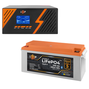 Комплект резервного живлення LogicPower ДБЖ 1050W + літієва (LiFePO4) батарея 2944Wh 40149 фото