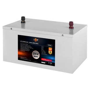 Акумулятор LP LiFePO4 24V (25,6V) - 90 Ah (2304Wh) (BMS 80A) металл 12142 фото