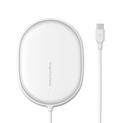Бездротовий зарядний пристрій Baseus Light Magnetic 15 W для iPhone 12 Білий (WXQJ-02) 16691 фото