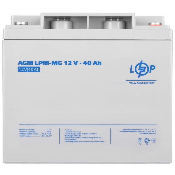 Аккумулятор мультигелевый AGM LogicPower LPM-MG 12 - 40 AH 3874 фото