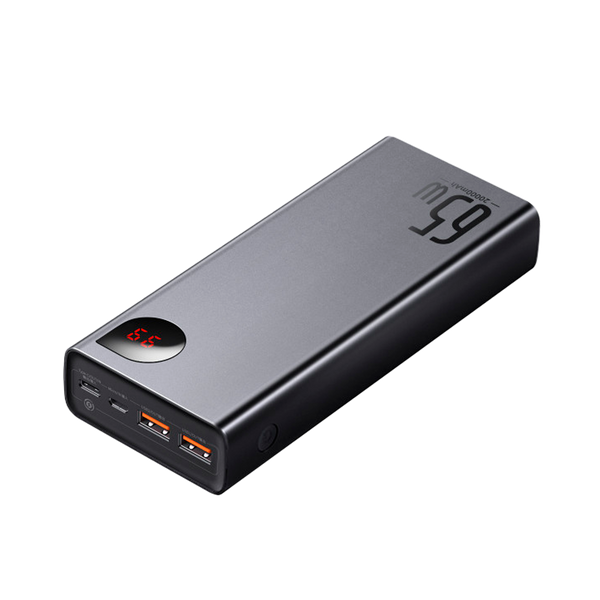 Зовнішній акумулятор Baseus Adaman Metal Digital Display QC 65W 20000mAh Чорний PPIMDA-D01 19608 фото