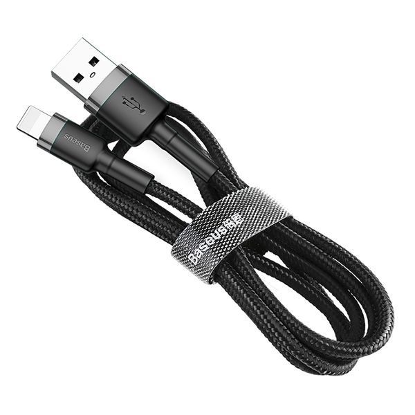 Кабель Baseus Cafule USB 2.0 to Lightning 2A 3M Черный/Серый (CALKLF-RG1) 16594 фото