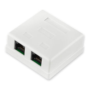 Розетка RJ-45 2-порту кат.5Е UTP LogicPower LP-114 2310 фото