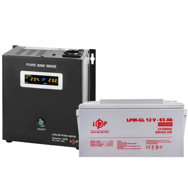 Комплект резервного питания LP (LogicPower) ДБЖ + гелевая батарея (UPS B500 + АКБ GEL 780W) 25724 фото