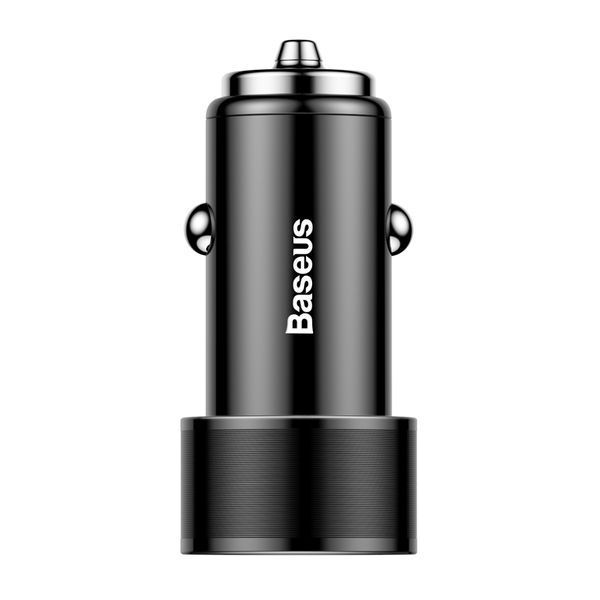 Автомобільний зарядний пристрій Baseus Small Screw 3.4 A Dual-USB Lightning Чорний (TZXLD-A01) 16701 фото