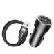 Автомобільний зарядний пристрій Baseus Small Screw 3.4 A Dual-USB Lightning Чорний (TZXLD-A01) 16701 фото 1