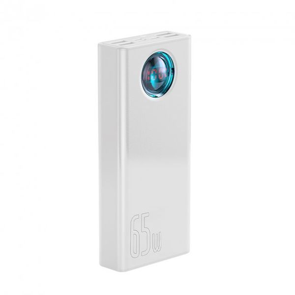 Зовнішній акумулятор Baseus Amblight Digital Display Quick Charge 65W 30000mAh Білий (PPLG-A02) 18658 фото