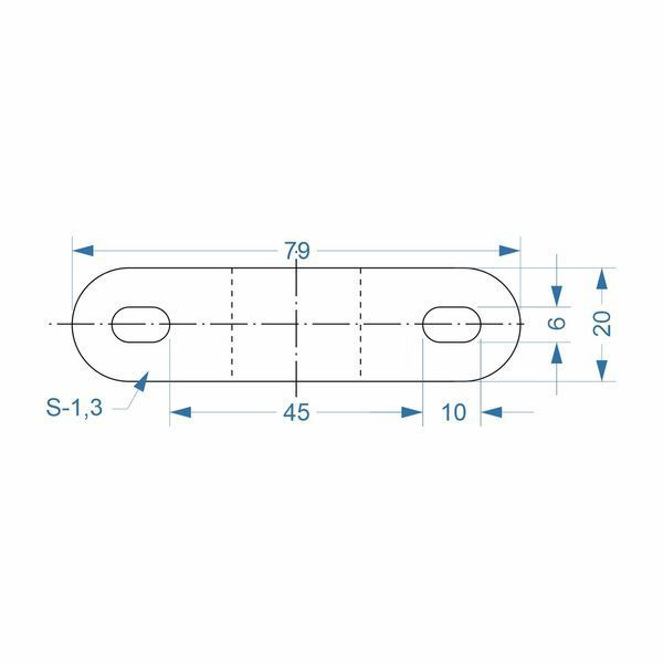 Комплект для сборки литиевых аккумуляторов 12В 4S1P 79*20*1,8мм между центрами клемм 59,2мм 21077 фото