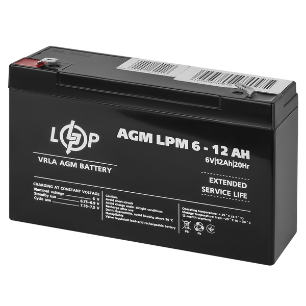 Аккумулятор AGM LogicPower LPM 6-12 AH 25433 фото