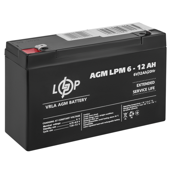 Аккумулятор AGM LogicPower LPM 6-12 AH 25433 фото
