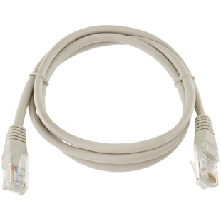 Патч-корд литий LogicPower UTP RJ45 кат. 5Е 2 м (сірий) 1702 фото