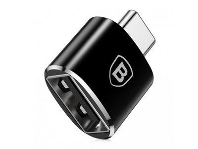 Перехідник Baseus USB Female to Type-C Male Чорний (CATOTG-01) 17028 фото
