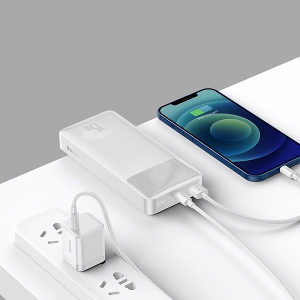 Зовнішній Акумулятор Baseus Bipow Digital 15W 20000mAh Білий (PPDML-J02) 17006 фото