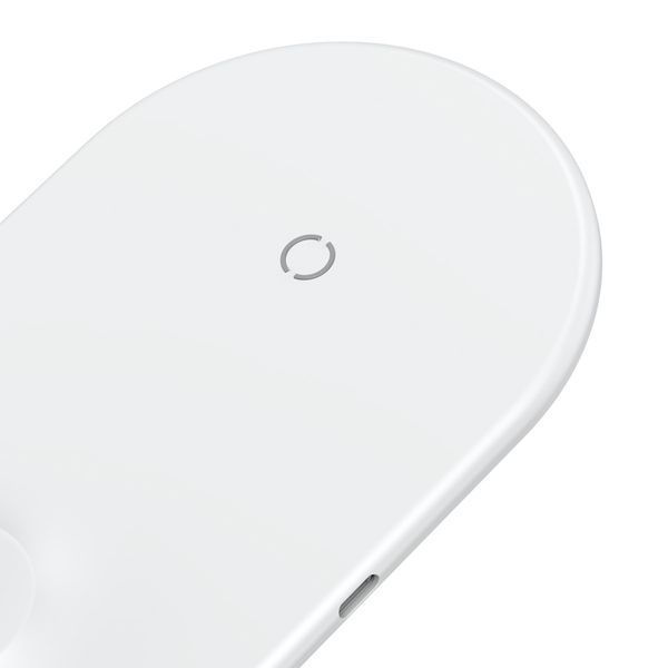 Бездротовий зарядний пристрій Baseus Smart 10 W 2 in 1 Білий (WX2IN1-02) 16542 фото