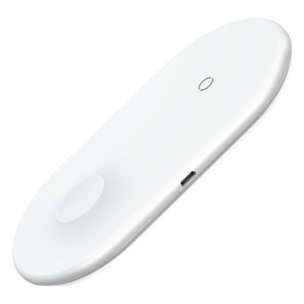 Бездротовий зарядний пристрій Baseus Smart 10 W 2 in 1 Білий (WX2IN1-02) 16542 фото