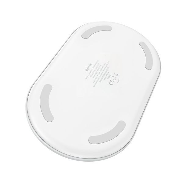 Бездротовий зарядний пристрій Baseus Smart 10 W 2 in 1 Білий (WX2IN1-02) 16542 фото