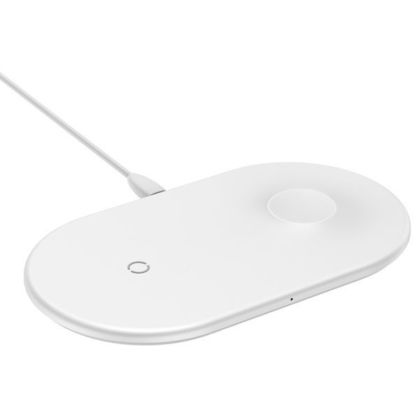 Бездротовий зарядний пристрій Baseus Smart 10 W 2 in 1 Білий (WX2IN1-02) 16542 фото