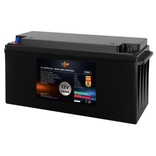 Акумулятор LP LiFePO4 для ДБЖ 12V (12,8V) - 202 Ah (2586Wh) (BMS 100A/50A) пластик для ИБП 19961 фото