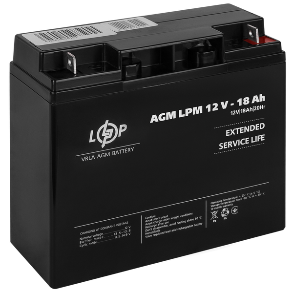 Акумулятор AGM LPM 12V - 18 Ah 4133 фото