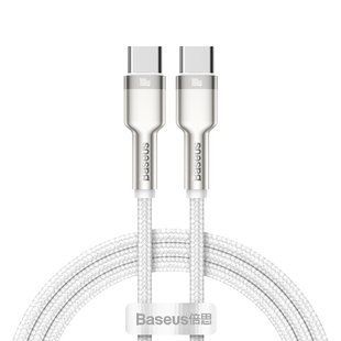 Кабель Baseus Cafule Type-C to Type-C PD 100W 1M Белый (CATJK-C02) 16486 фото