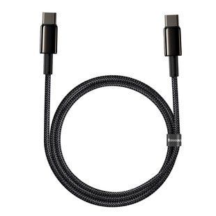 Кабель Baseus Tungsten Gold Type-C to Type-C PD 100W 1M Черный (CATWJ-01) 16669 фото
