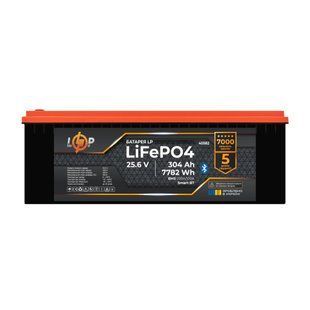 Акумулятор LP LiFePO4 25,6V - 304 Ah (7782Wh) (BMS 200A/100А) пластик Smart BT 40582 фото