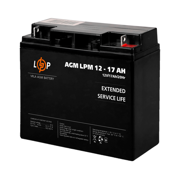 Аккумулятор AGM LPM 12V - 17 Ah (2020) 14305 фото