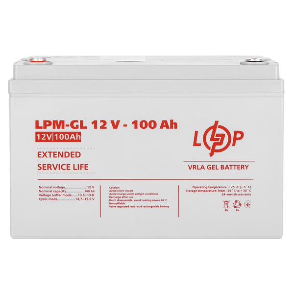 Аккумулятор гелевый LogicPower LPM-GL 12 - 100 AH 3871 фото