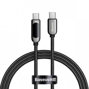 Кабель Baseus Display Fast Charging Type-C to Type-C 100W 1M Чорний (CATSK-B01) 18642 фото